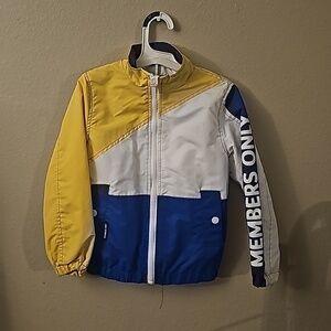 Members Only jacket size 5 yellow/blue/white